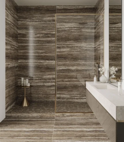 Travertine Brown Silver 2